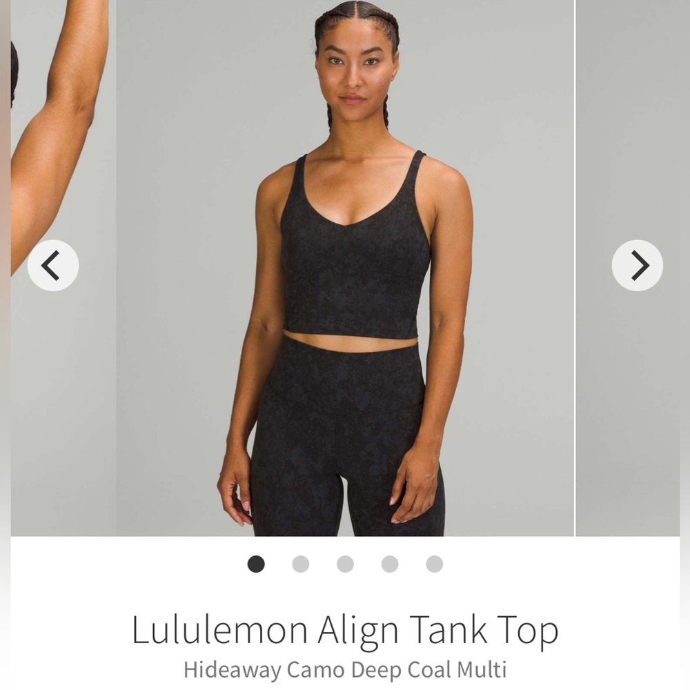 Lululemon Align Tank Top
Hideaway Camo Deep Coal Multi size 6